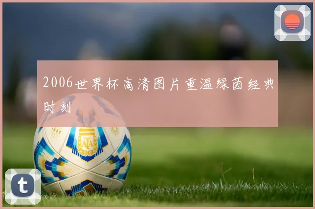 2006世界杯高清图片重温绿茵经典时刻